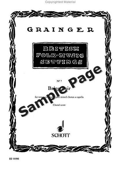 Grainger Brigg Fair Satbb Chor