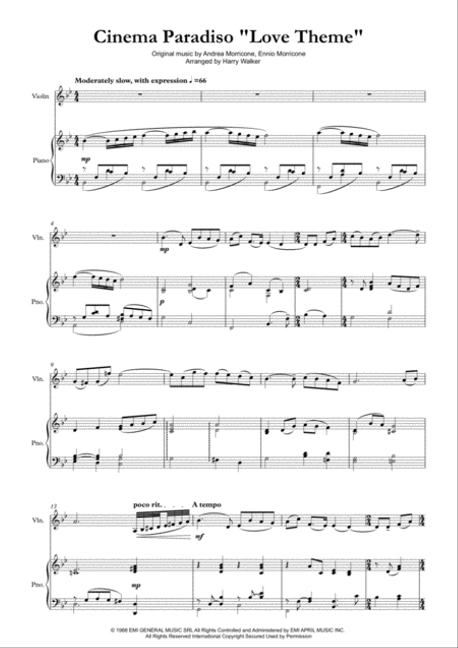 Cinema Paradiso Violin Solo scores gallery preview page 3