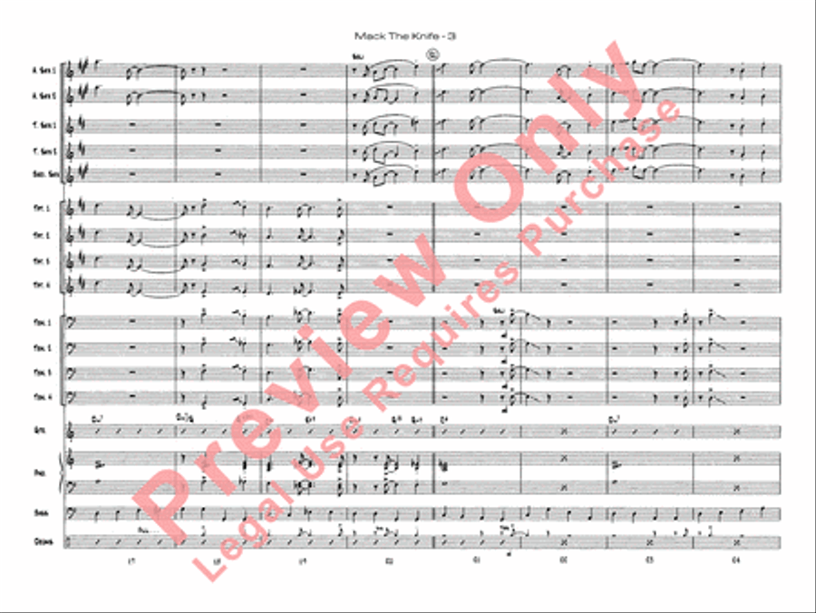 Mack the Knife (from The Threepenny Opera) Jazz Ensemble scores gallery preview page 5