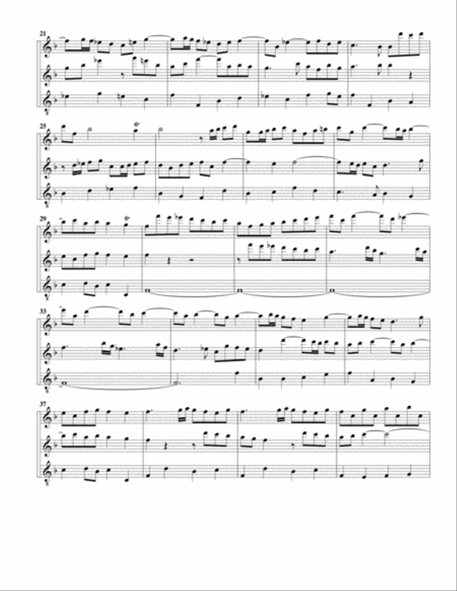 Trio for organ, BWV 585 (arrangement for 3 recorders) Recorder scores gallery preview page 4