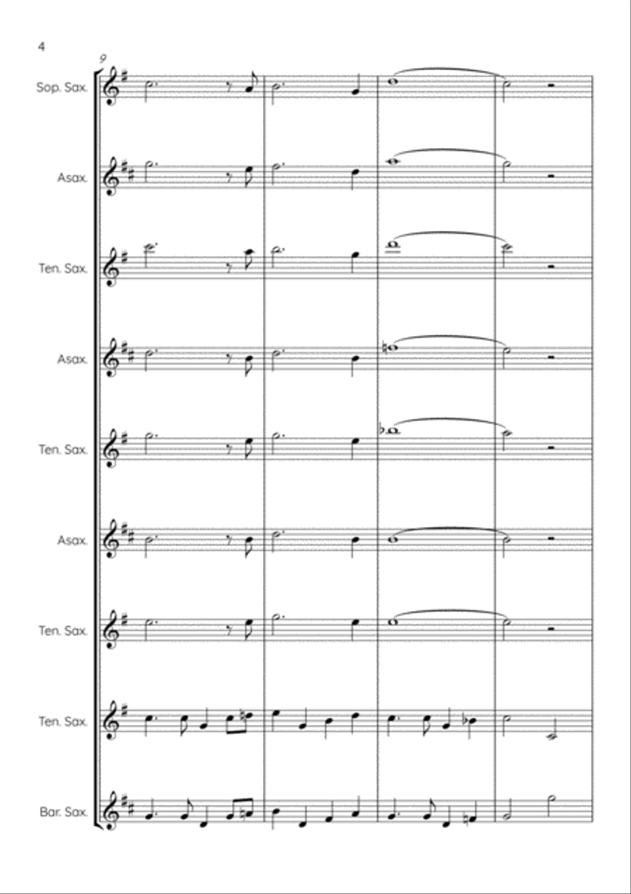 Because Woodwind Quartet scores gallery preview page 4