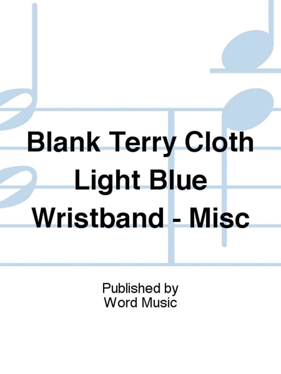 Blank Terry Cloth Light Blue Wristband - Misc