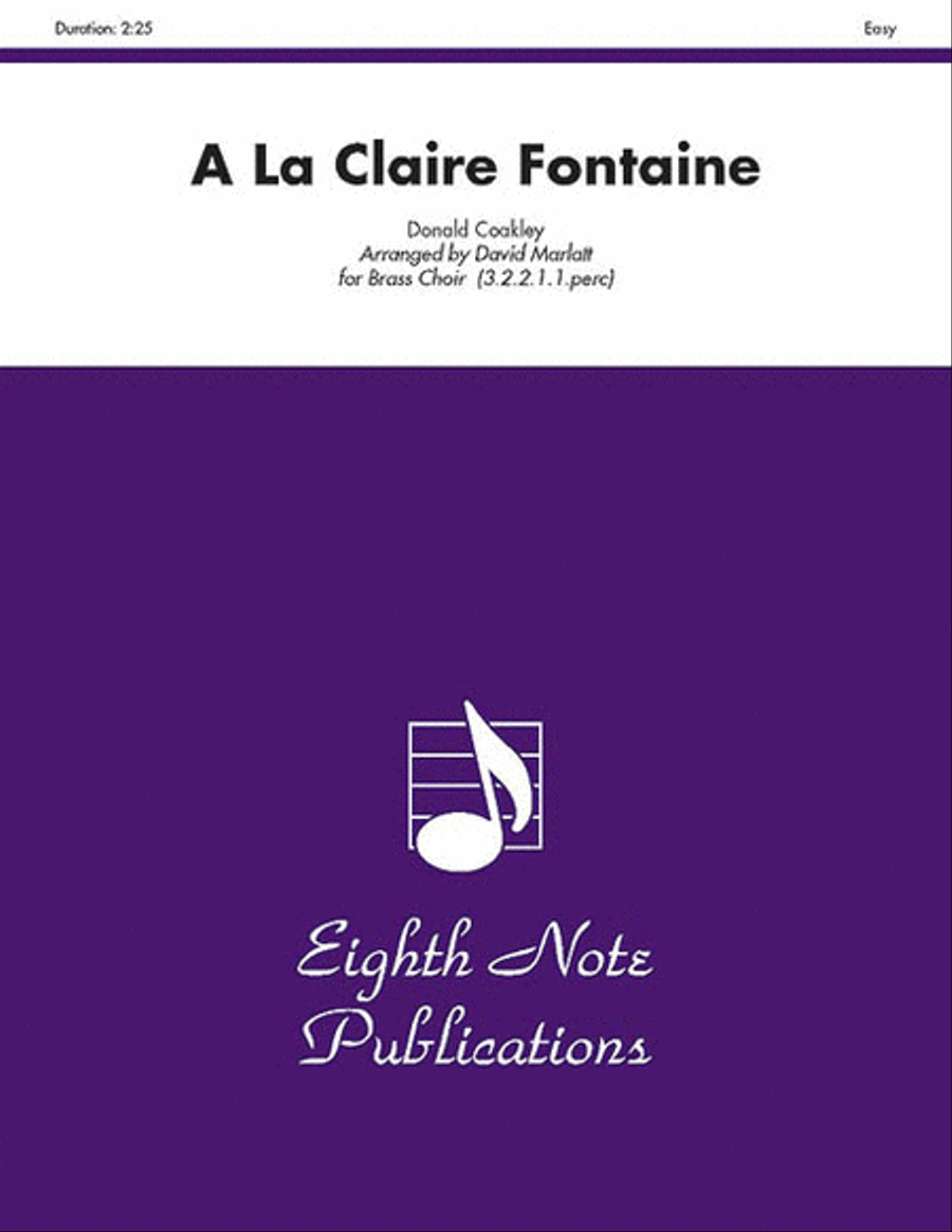 A La Claire Fontaine A La Claire Fontaine Score and Parts scores gallery preview page 1