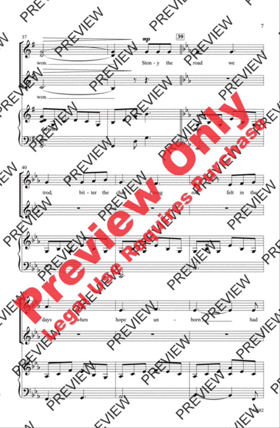 Lift Every Voice and Sing Women's Choir scores gallery preview page 6