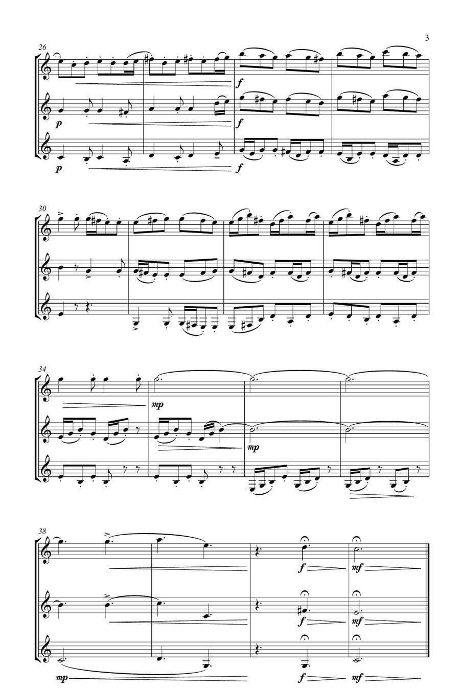 Seasons - Winter suite for 3 clarinets Woodwind Trio scores gallery preview page 6