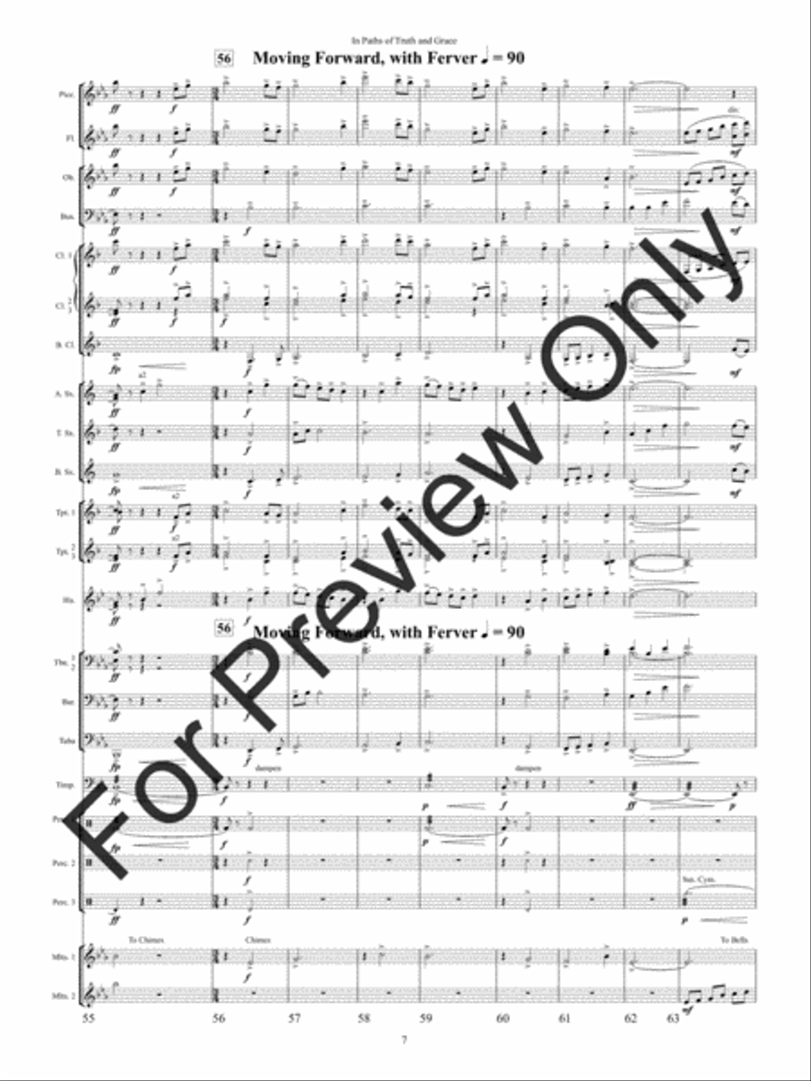 In Paths of Truth and Grace Concert Band scores gallery preview page 10