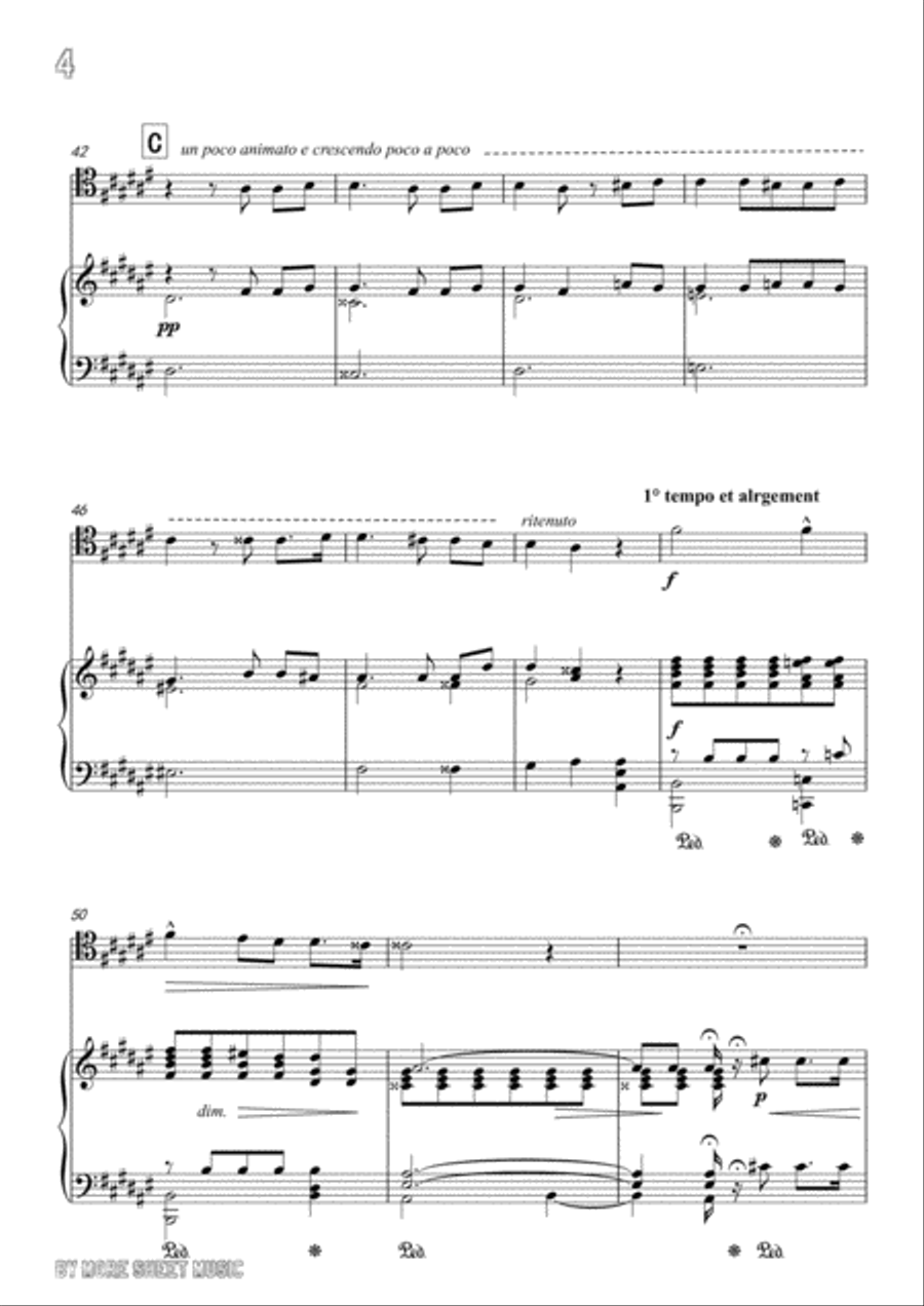 Berlioz-L'absence,for Cello and Piano Voice scores gallery preview page 6