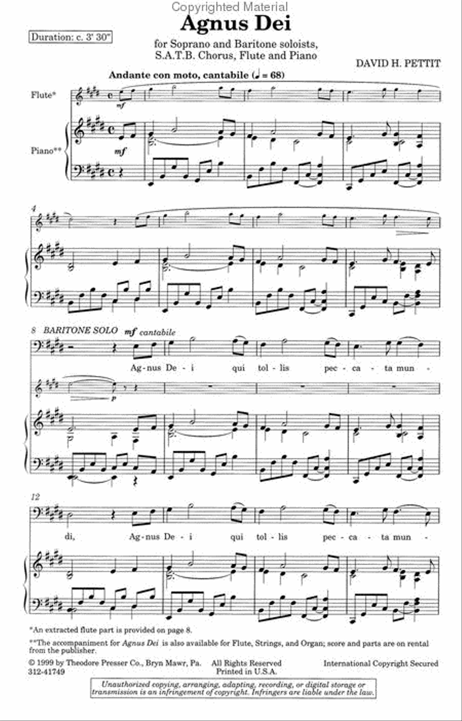 Agnus Dei 4-Part scores gallery preview page 2
