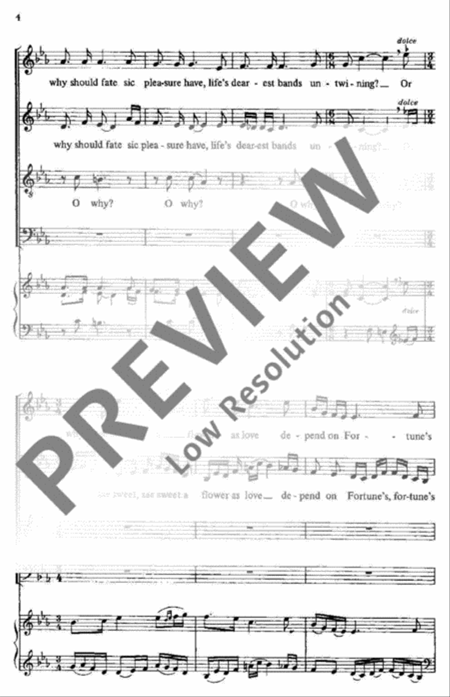 Four Songs from the British Isles 4-Part scores gallery preview page 5