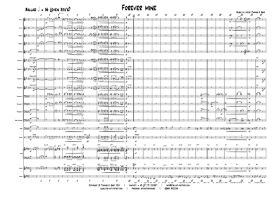 Forever mine - Ballad - Solo feature - Big Band Jazz Ensemble scores gallery preview page 1