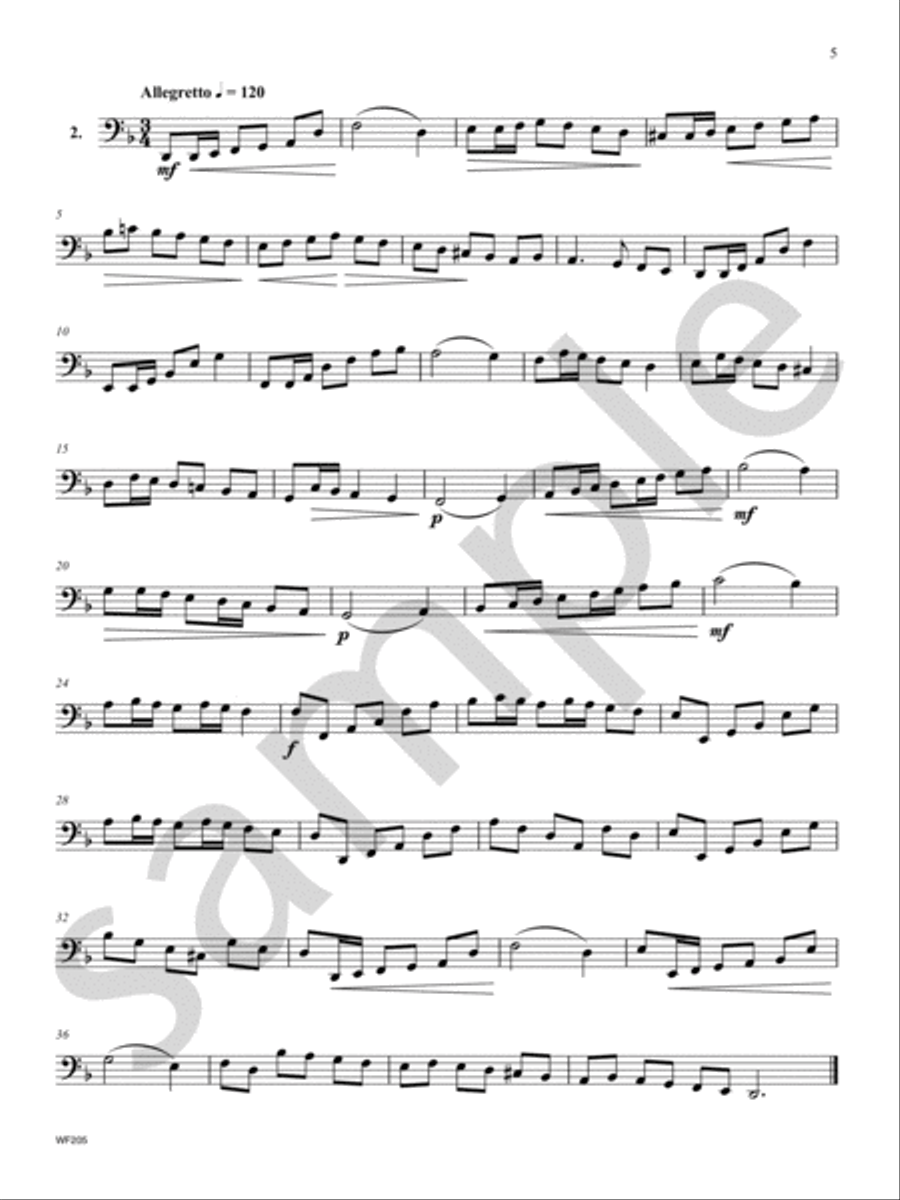 32 Etudes for Bass Trombone Trombone scores gallery preview page 5