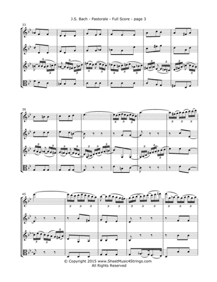 Bach, J.S. - Pastorale in F for Three Violins and Viola image number null