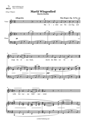 Maria Wiegenlied, Op. 76 No. 52 (E-flat Major)