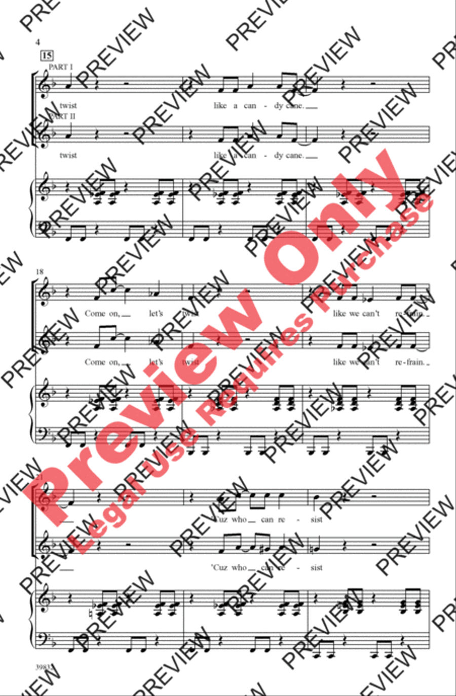The Candy Cane Twist 2-Part scores gallery preview page 4