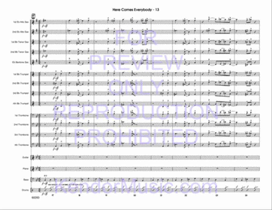 Here Comes Everybody Jazz Ensemble scores gallery preview page 14