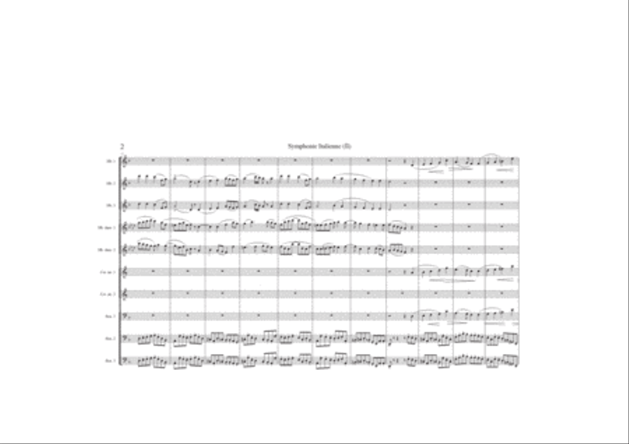 Symphonie Italienne 2ième mouvement Woodwind Ensemble scores gallery preview page 2