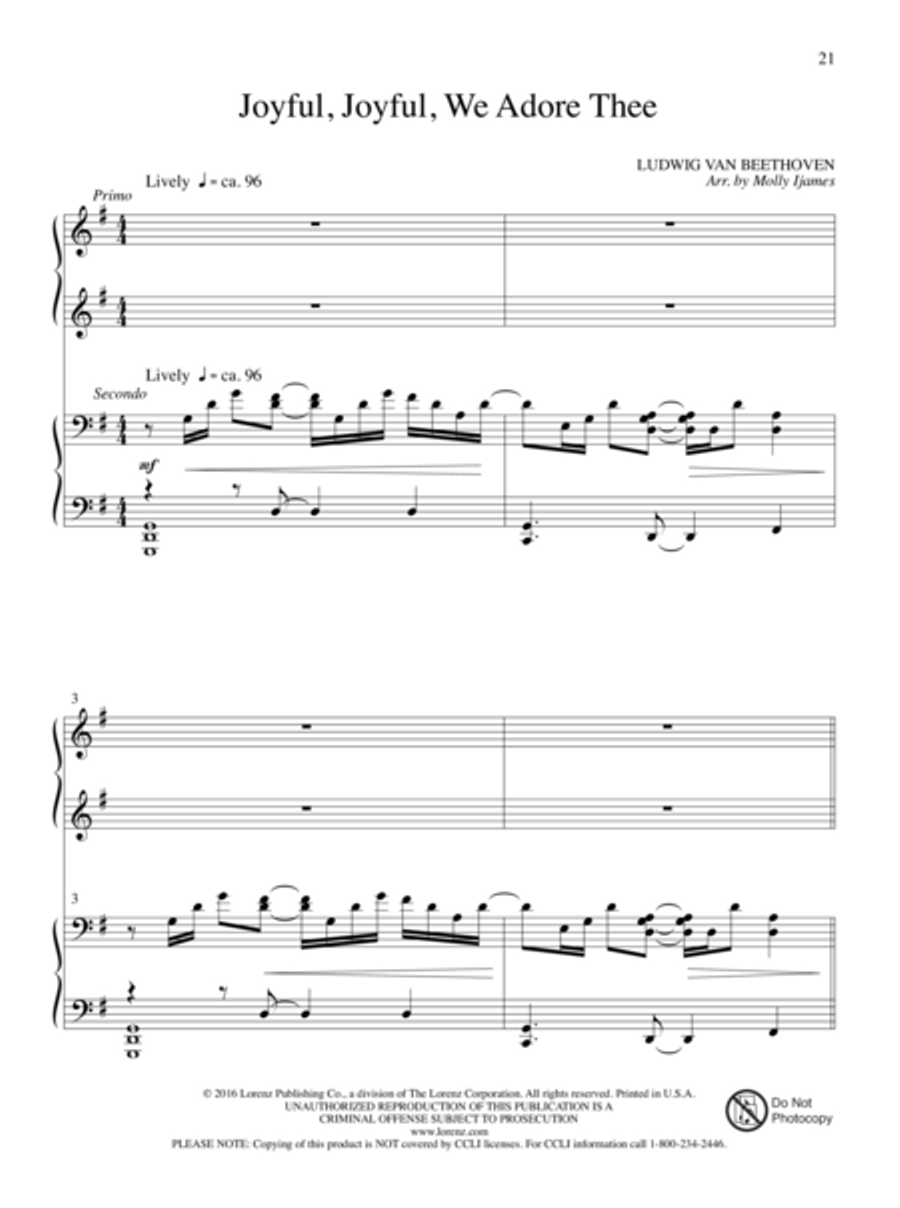 The Glories of My God and King Piano Duet scores gallery preview page 11