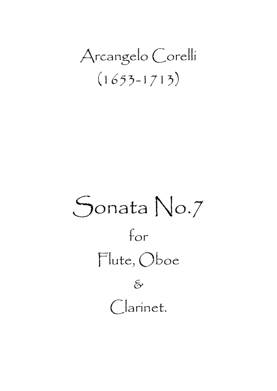 Sonata No.7 Woodwind Trio scores gallery preview page 1