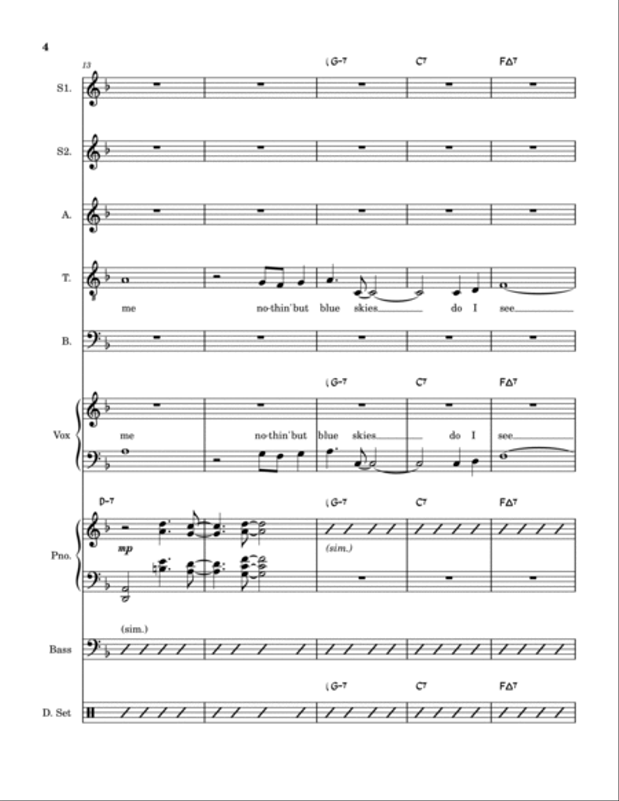 Blue Skies Jazz Ensemble scores gallery preview page 4