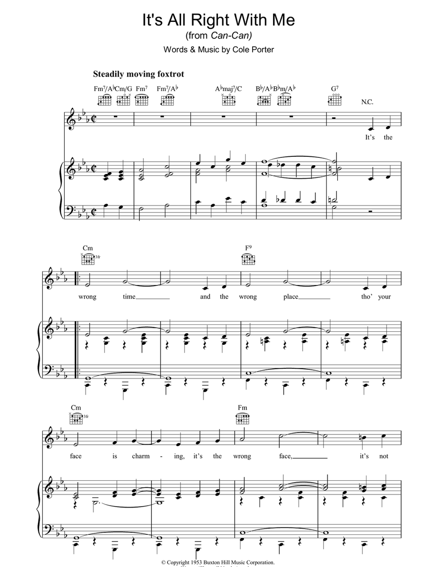 It's All Right With Me Guitar scores gallery preview page 1