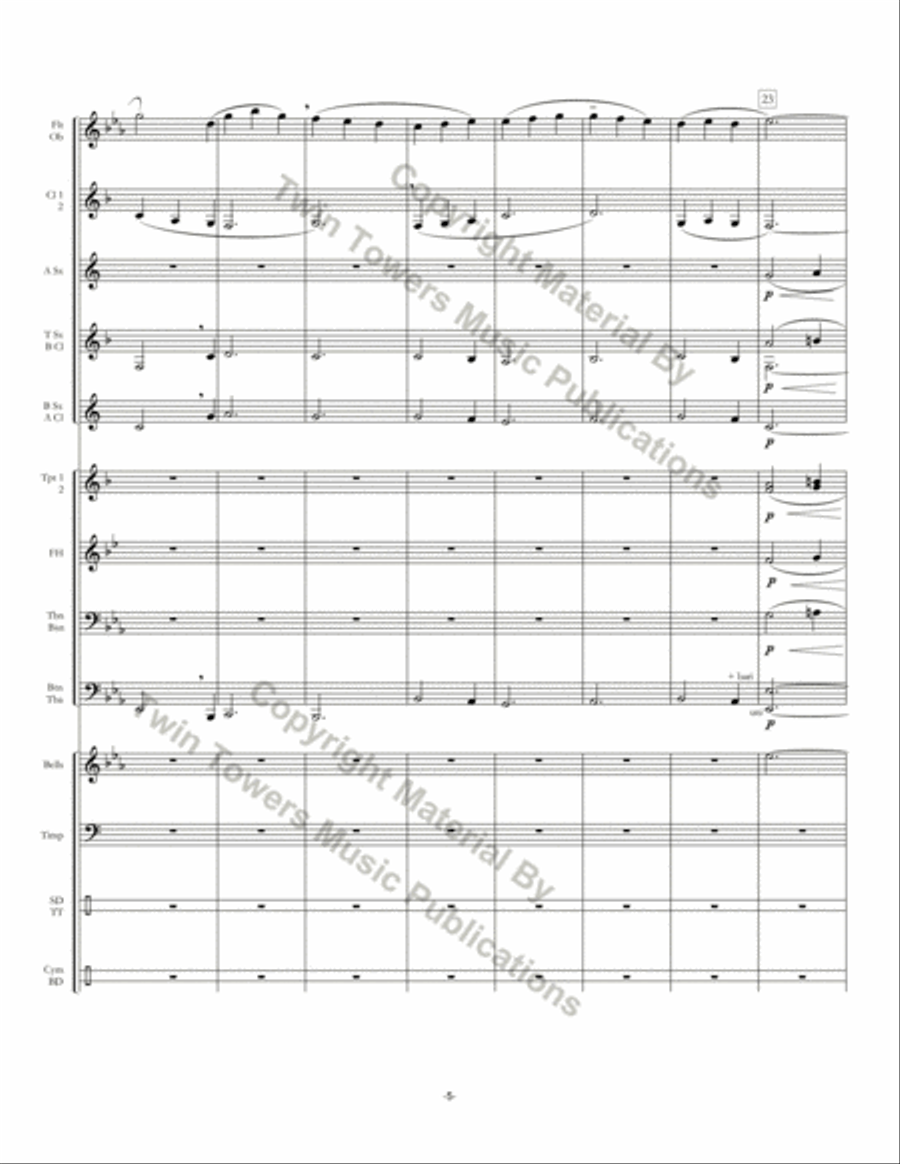 On An Old Gaelic Melody Concert Band scores gallery preview page 6