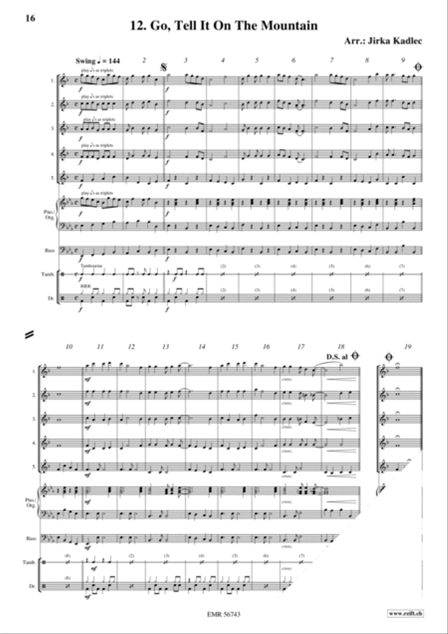12 Easy Christmas Songs Clarinet Quintet scores gallery preview page 14