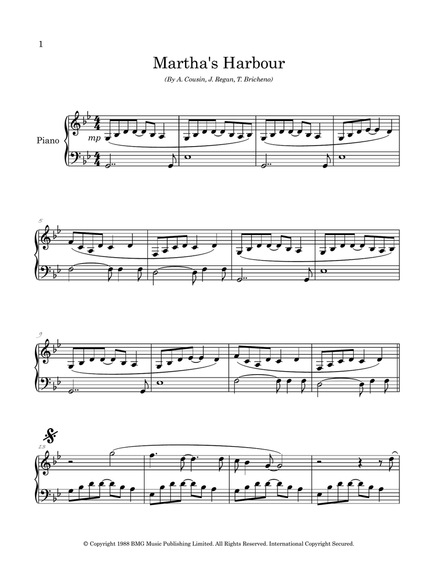 Martha's Harbour Piano Solo scores gallery preview page 2