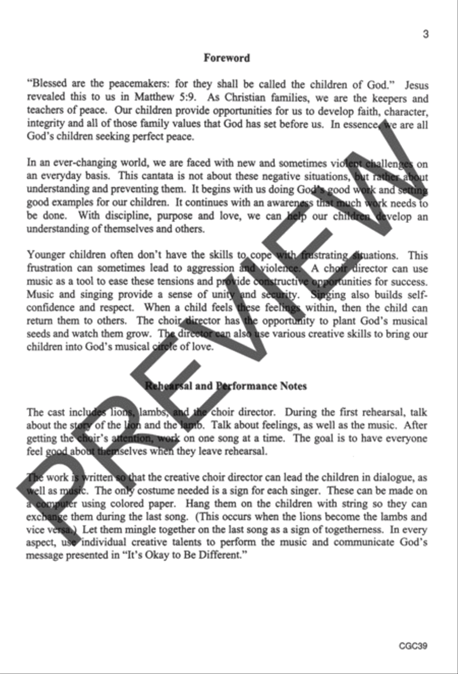 It's Okay to be Different Unison Choir scores gallery preview page 4