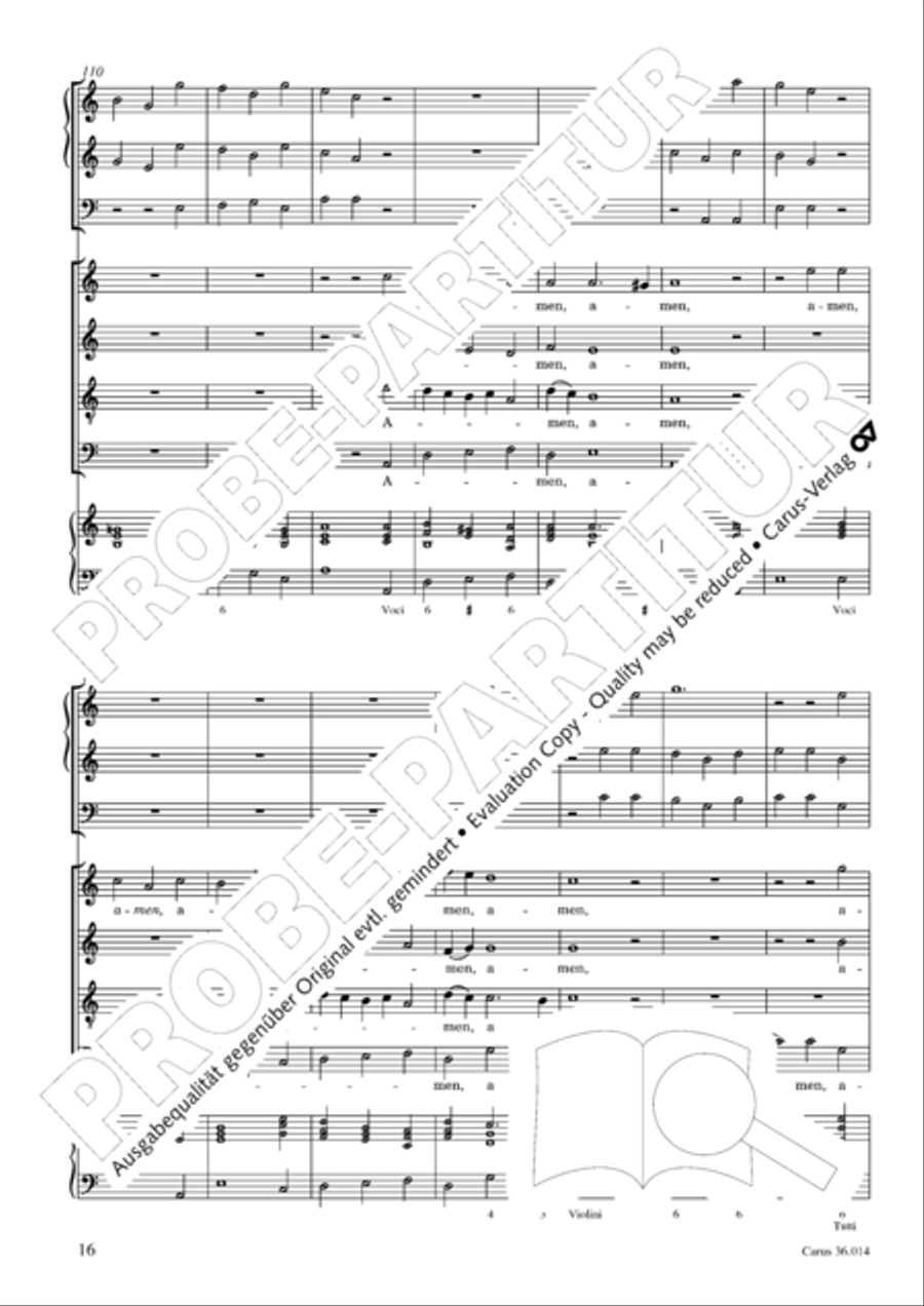 Befiehl dem Engel, dass er komm 4-Part scores gallery preview page 17