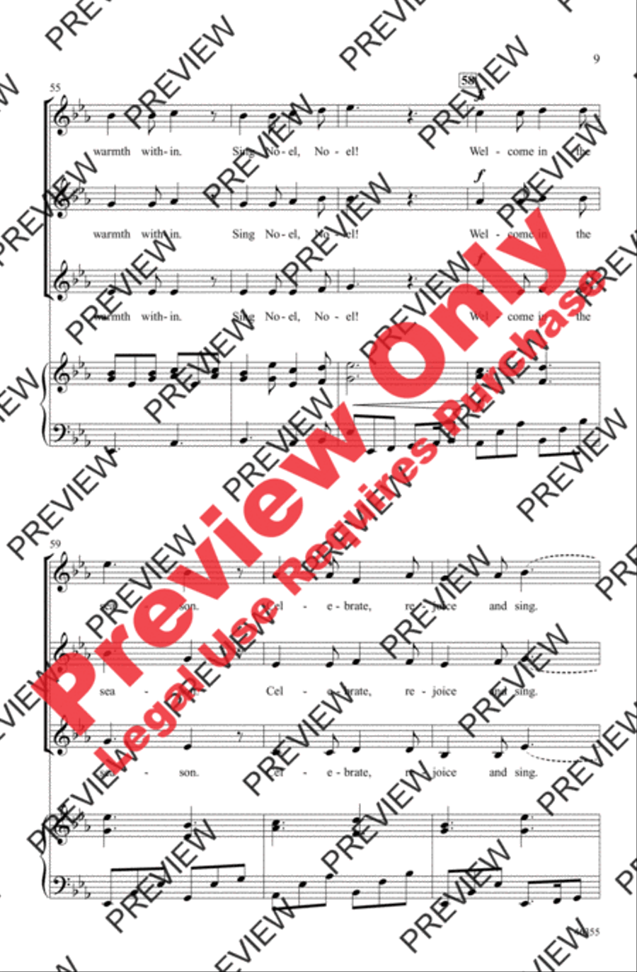 A Winter Noel Women's Choir scores gallery preview page 9