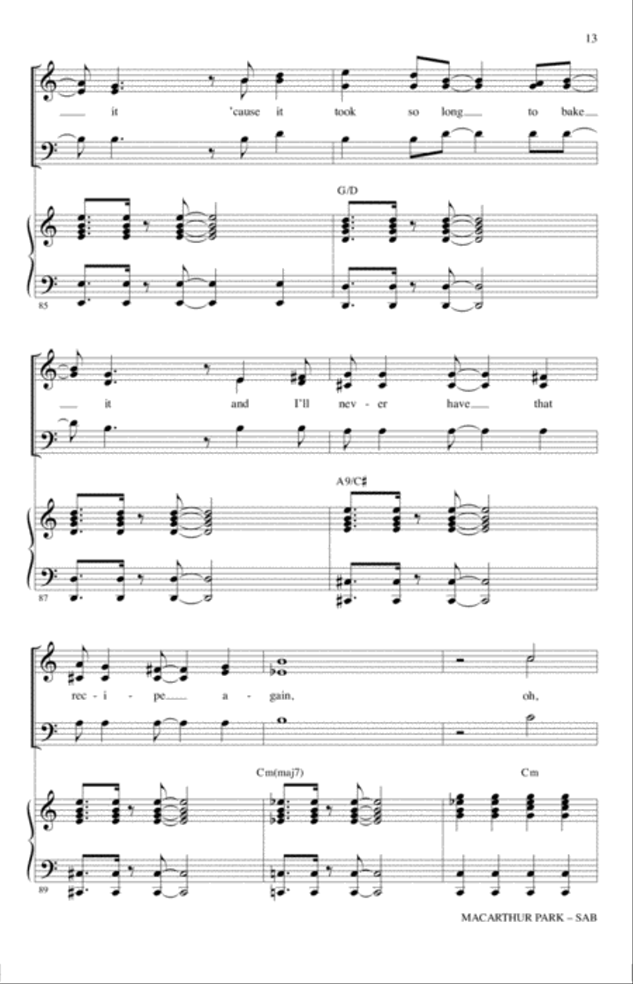 MacArthur Park (arr. Mark Brymer) 3-Part scores gallery preview page 12
