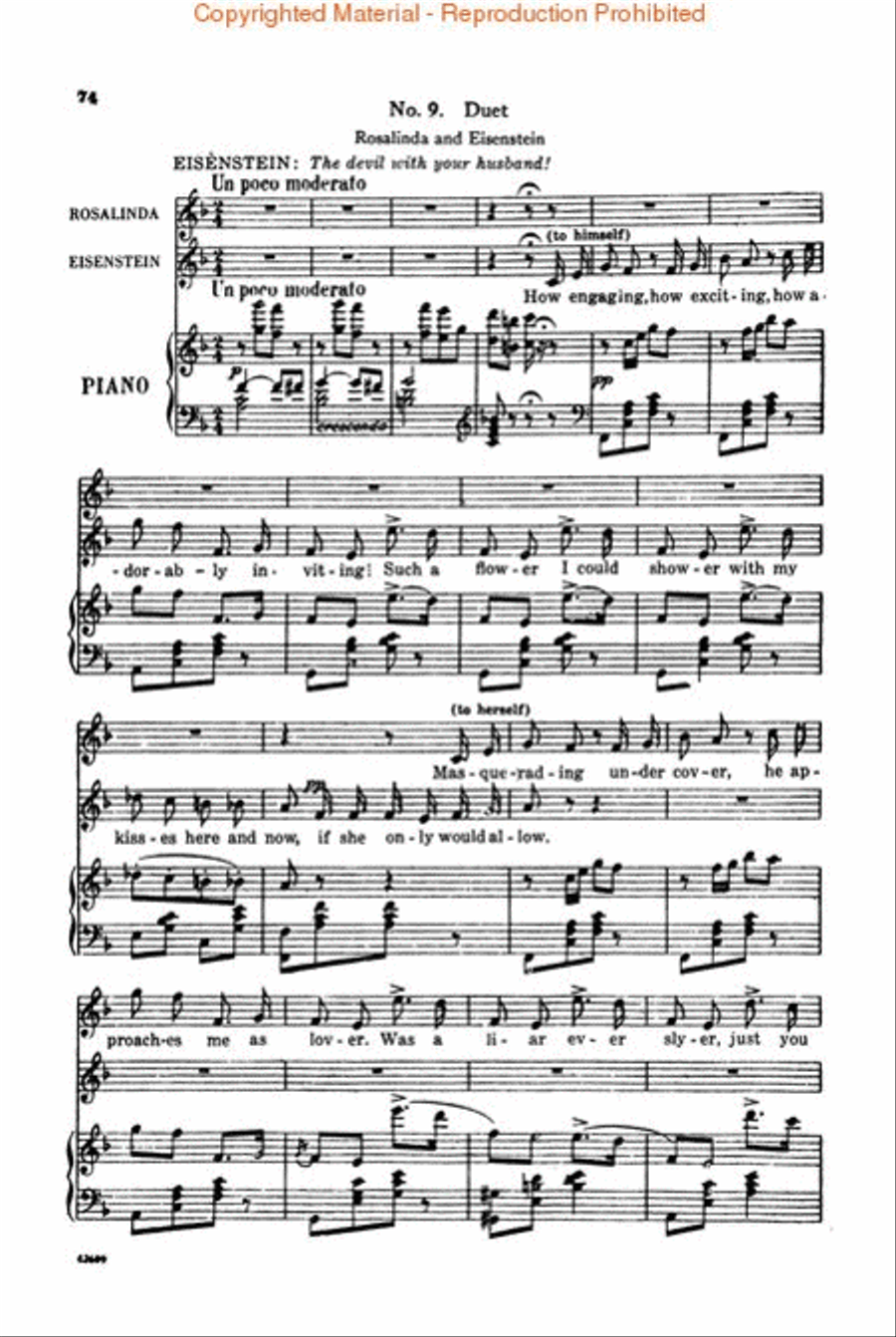 Die Fledermaus Die Fledermaus Voice scores gallery preview page 4