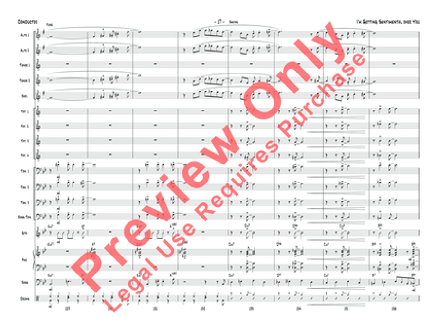 I'm Getting Sentimental Over You Jazz Ensemble scores gallery preview page 20