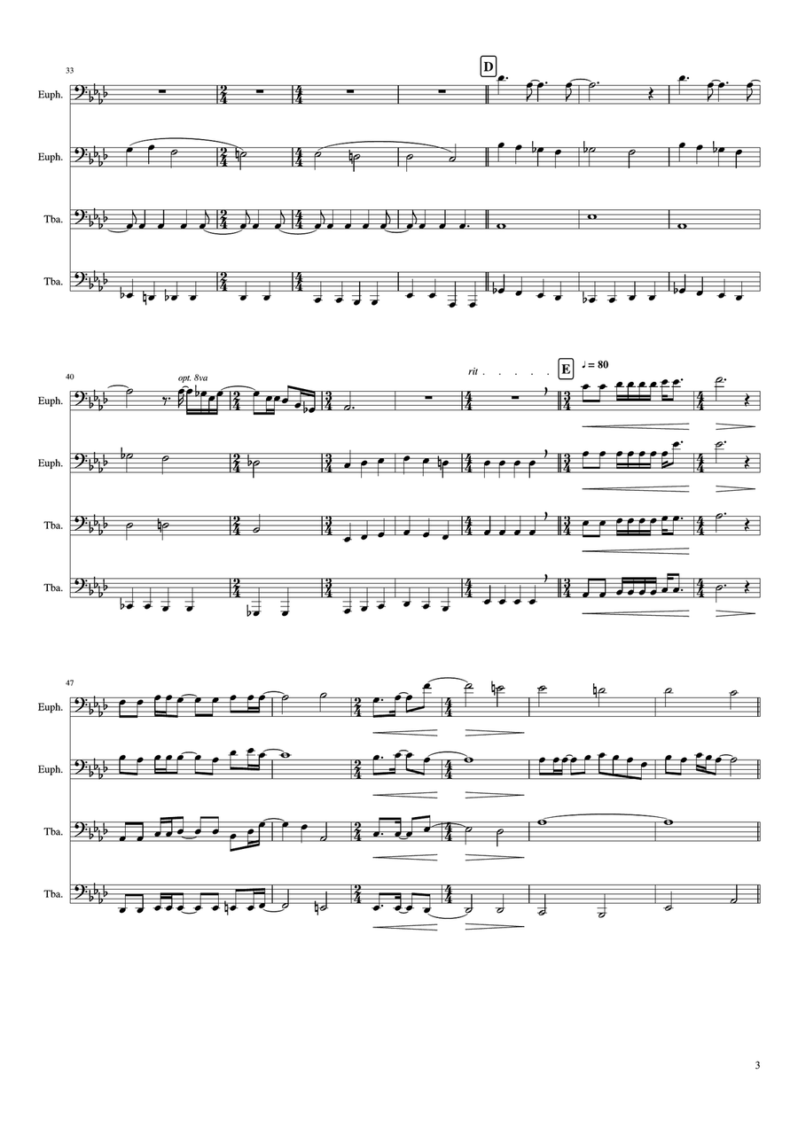 Blackbird Brass Quartet scores gallery preview page 3