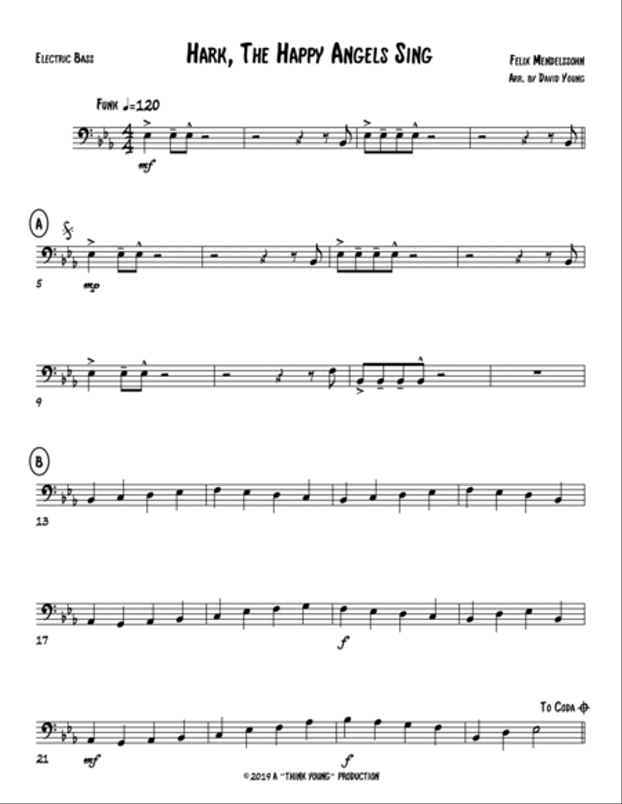 Hark, The Happy Angels Sing Jazz Ensemble scores gallery preview page 6