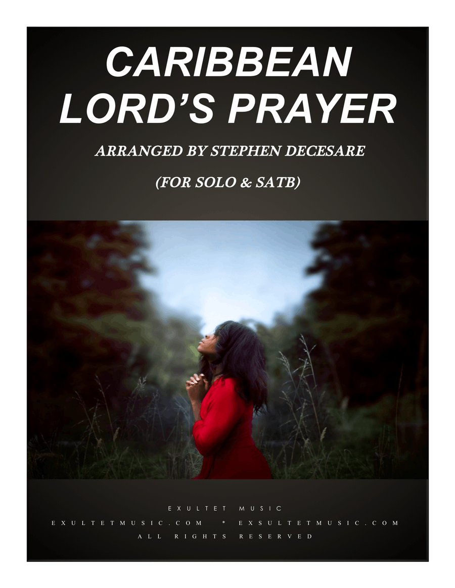 Caribbean Lord's Prayer (for Solo & SATB) 4-Part scores gallery preview page 1