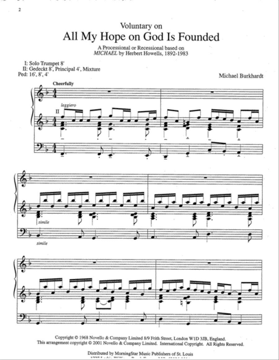 All My Hope on God Is Founded Organ scores gallery preview page 2