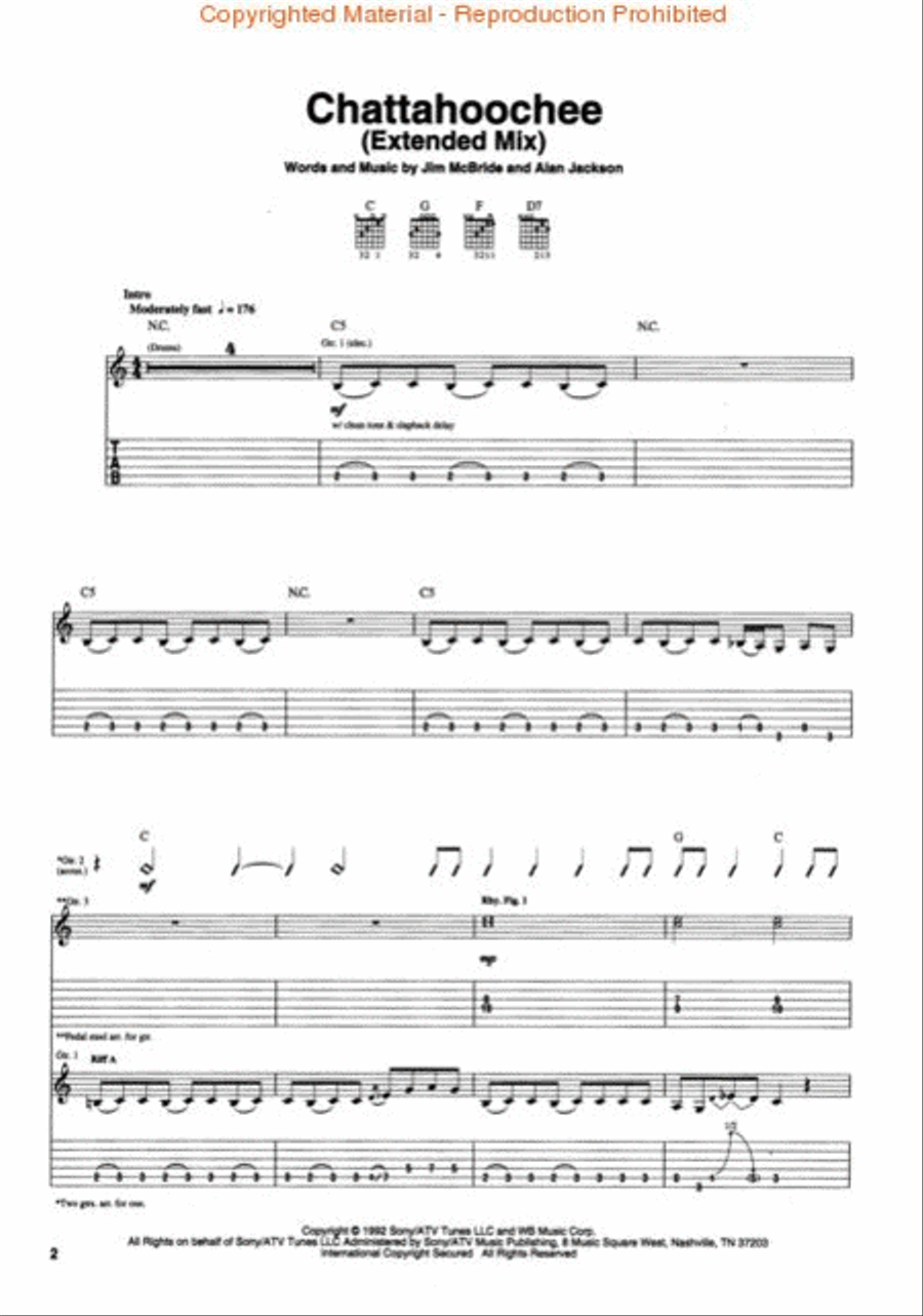 Alan Jackson Guitar Collection Electric Guitar scores gallery preview page 2
