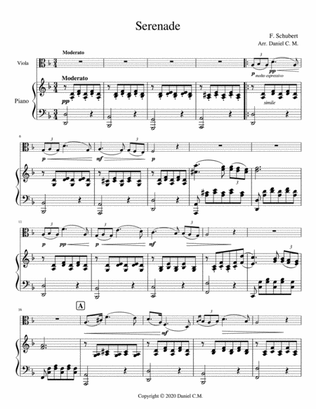 Serenade for viola and piano