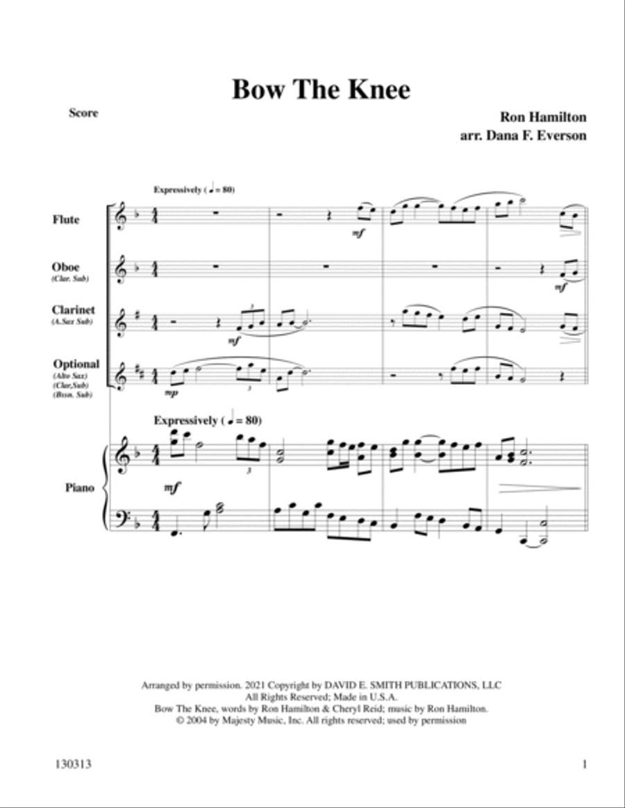 Bow The Knee Woodwind Trio scores gallery preview page 2