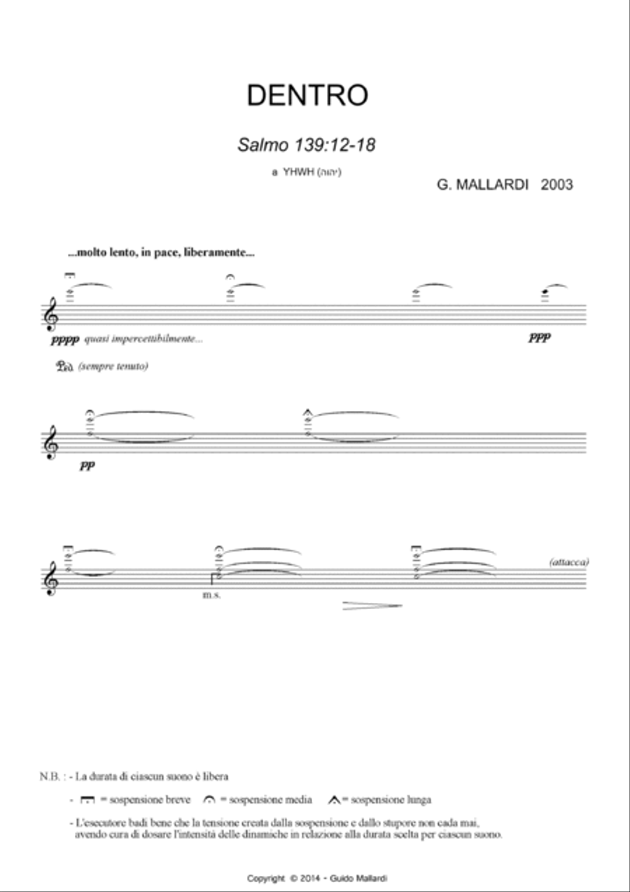 Dentro Piano Solo scores gallery preview page 3