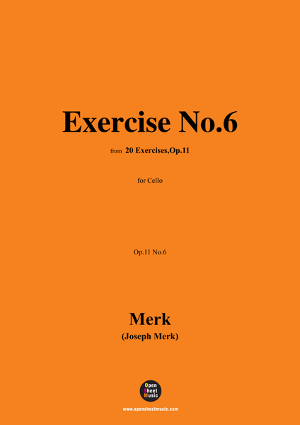 Merk-Exercise No.6,Op.11 No.6,from '20 Exercises,Op.11',for Cello image number null