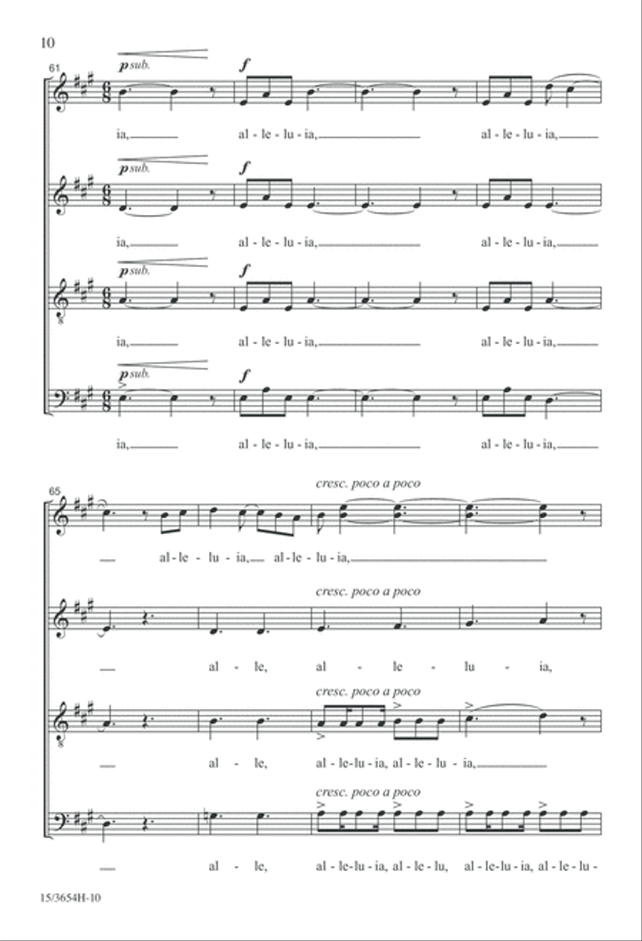 Alleluia Alleluia 4-Part scores gallery preview page 10