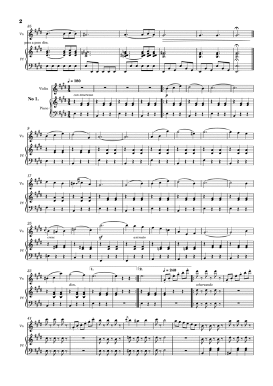 Immer oder Nimmer Walzer Violin Solo scores gallery preview page 2