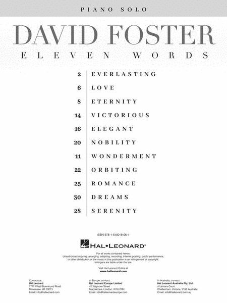 David Foster – Eleven Words