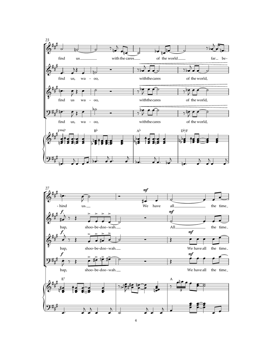 We Have All The Time In The World Choir scores gallery preview page 4