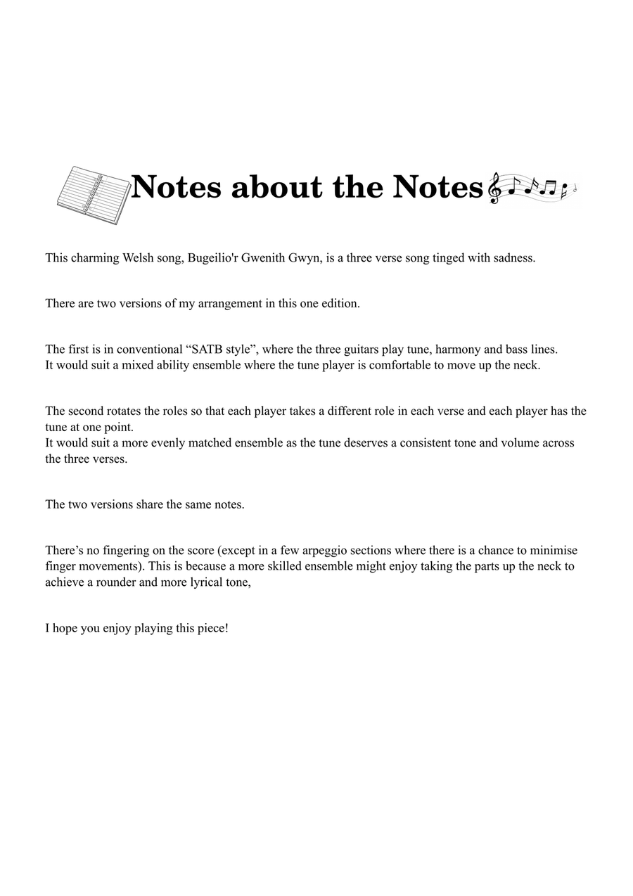 Watching The Wheat - 3 guitars Guitar Ensemble scores gallery preview page 3