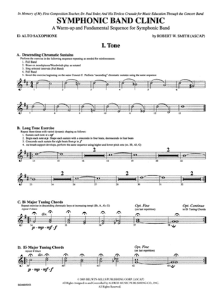 Symphonic Band Clinic: E-flat Alto Saxophone