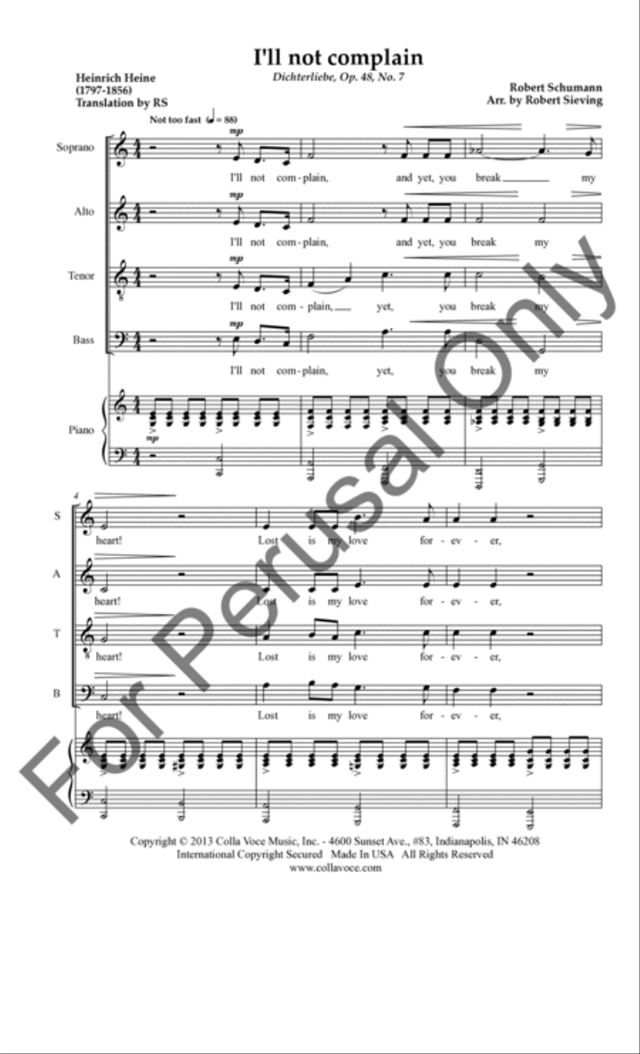I'll Not Complain 4-Part scores gallery preview page 2