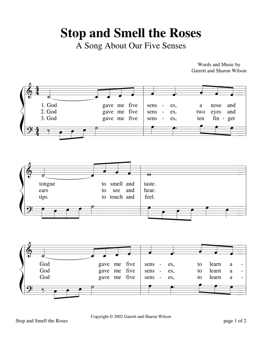 Stop and Smell the Roses Stop and Smell the Roses Piano Method scores gallery preview page 1